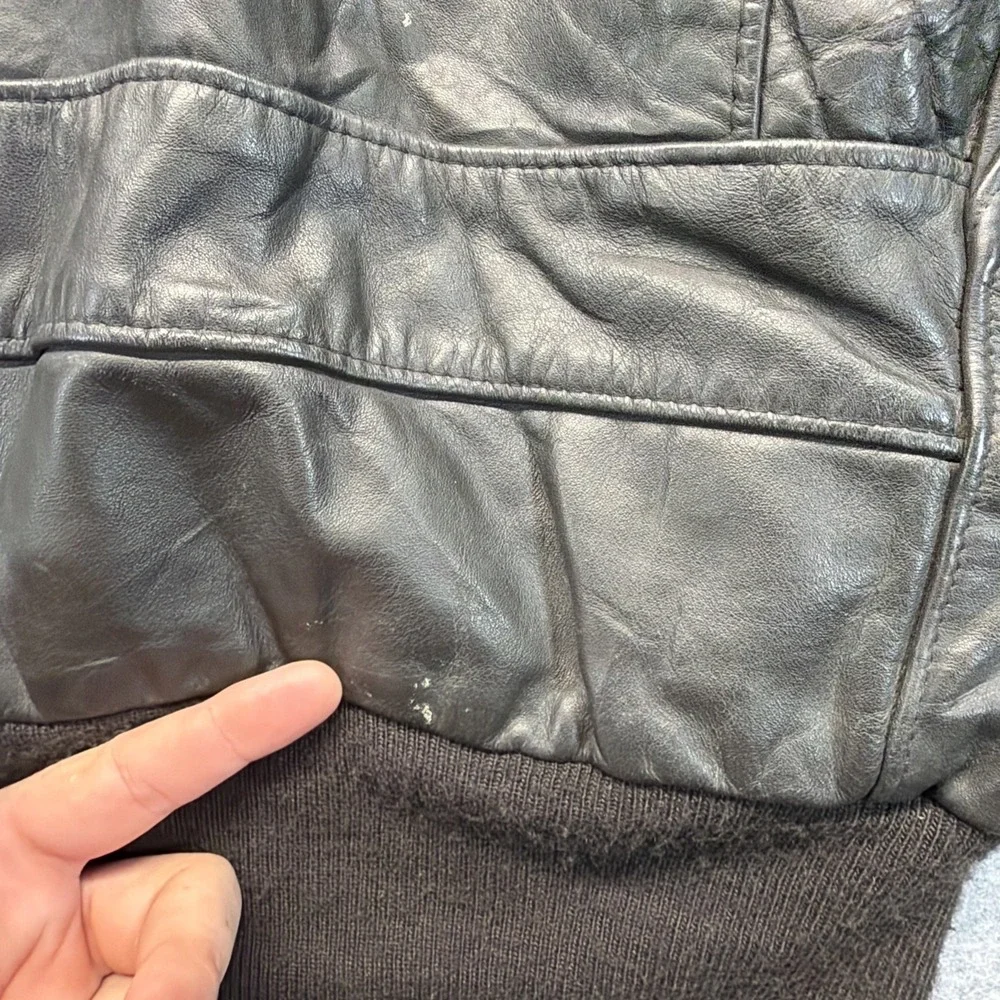 Vintage Schott Bros NYC A-2 Leather Flight Bomber Jacket Mens Size 48 USA